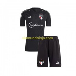 Camisola Sao Paulo Guarda-redes Criança Equipamento Primeiro 2023-2024 Manga Curta